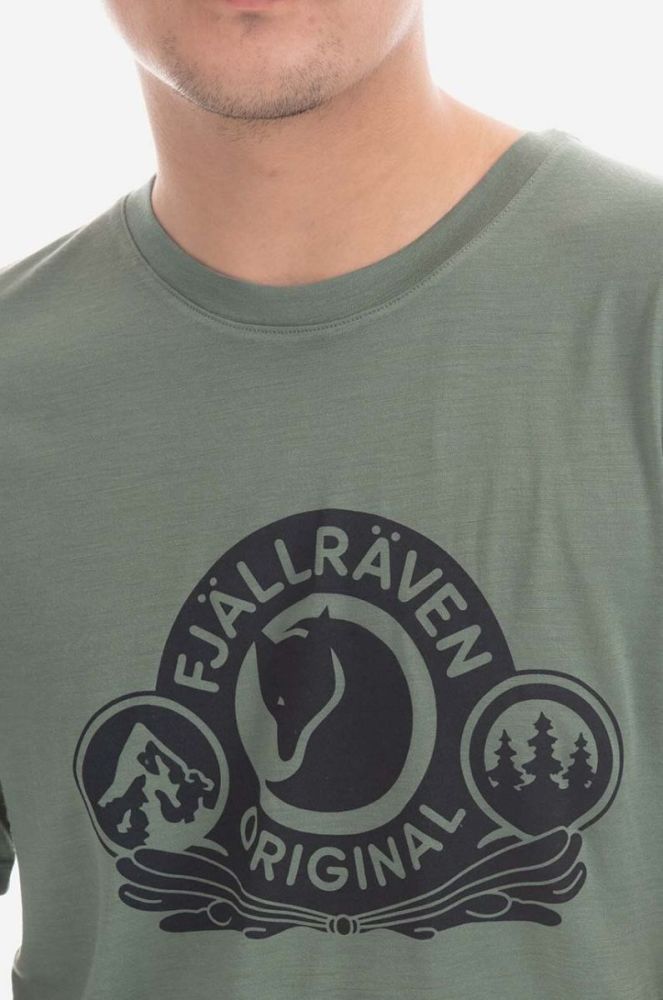 Футболка Fjallraven колір зелений з принтом F84117.614-614 фото 7