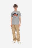 Бавовняна футболка Fjallraven колір сірий з принтом F87053.051-51