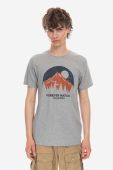 Бавовняна футболка Fjallraven колір сірий з принтом F87053.051-51