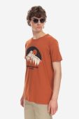 Бавовняна футболка Fjallraven колір помаранчевий з принтом F87053.243-243