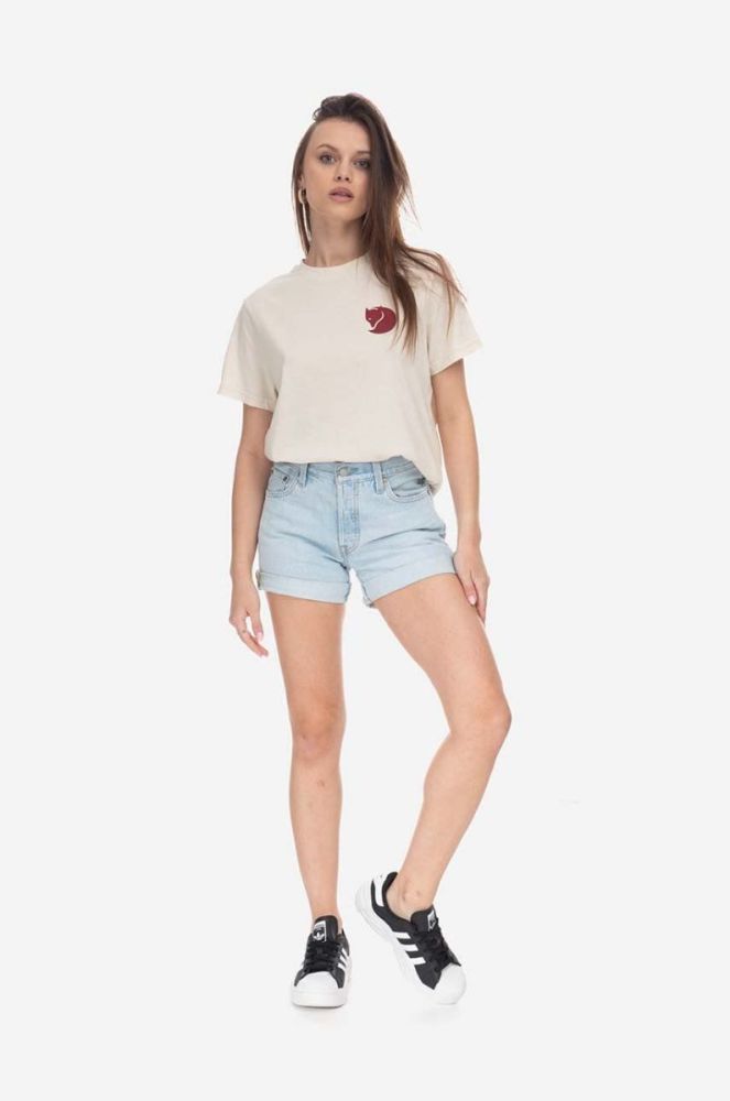 Футболка Fjallraven колір бежевий однотонна F87153.113-113 фото 4