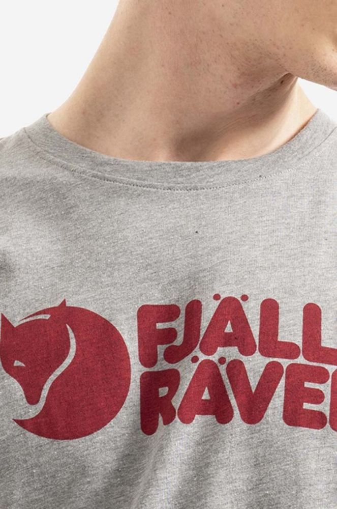 Футболка Fjallraven колір сірий з принтом F87310.051-51 фото 4