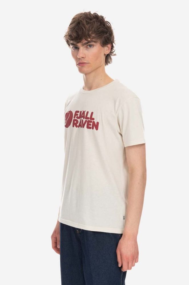 Футболка Fjallraven колір бежевий з принтом F87310.113-113 фото 4