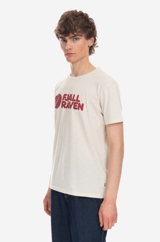 Футболка Fjallraven колір бежевий фото 4