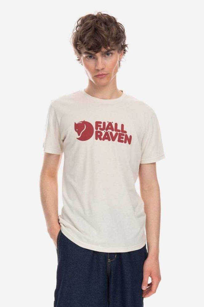 Футболка Fjallraven колір бежевий з принтом F87310.113-113 фото 6