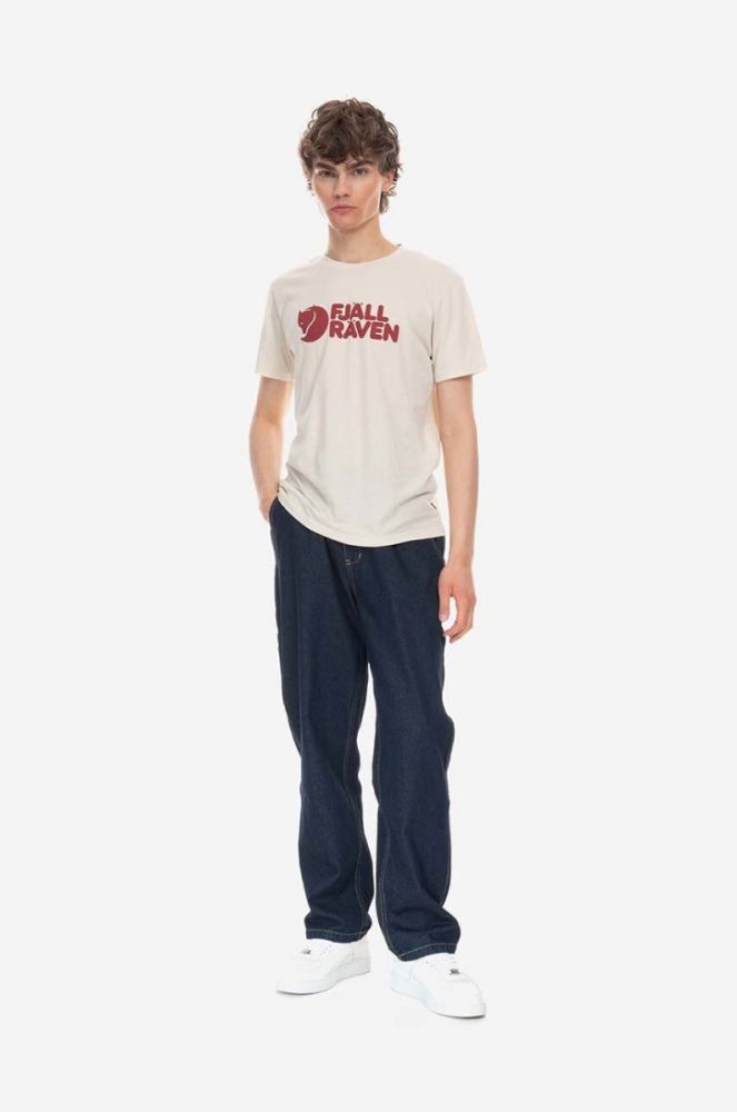 Футболка Fjallraven колір бежевий з принтом F87310.113-113 фото 9