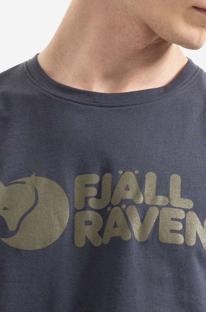 Футболка Fjallraven колір синій з принтом F87310.560-560 фото 4