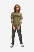 Футболка Fjallraven колір зелений з принтом F87310.677-677