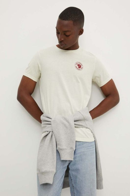 Футболка Fjallraven 1960 Logo T-shirt колір бежевий фото 4