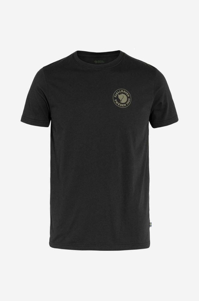 Футболка Fjallraven 1960 Logo колір чорний з аплікацією F87313.550-550 фото 2