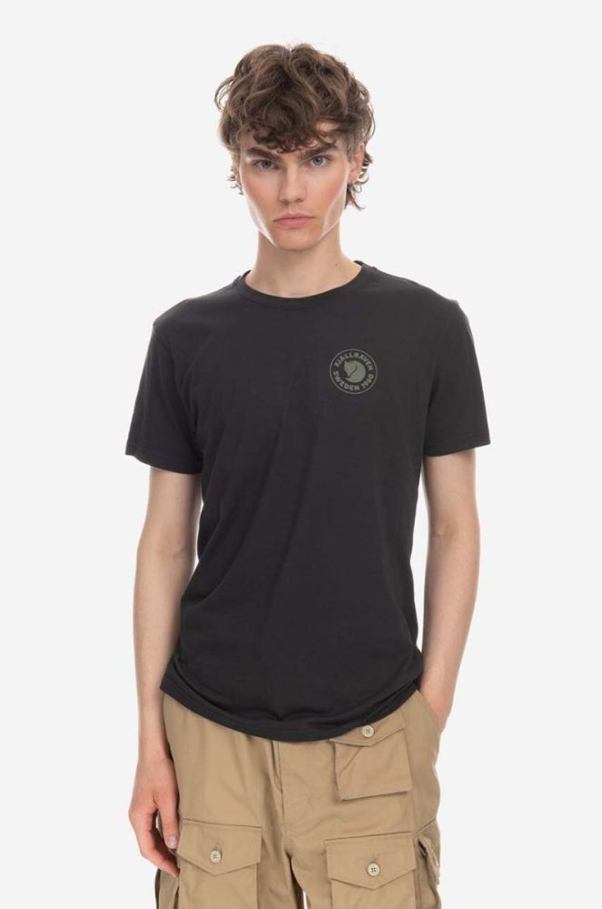 Футболка Fjallraven 1960 Logo колір чорний з аплікацією F87313.550-550 фото 9