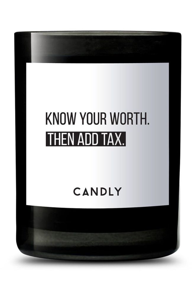 Candly Ароматична соєва свічка No.10 Know Your Worth. Then Add Tax колір чорний