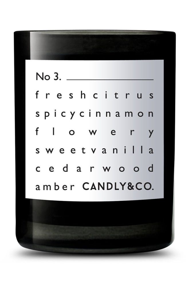 Candly Ароматична соєва свічка No.3 Citrus & Cinnamon колір чорний