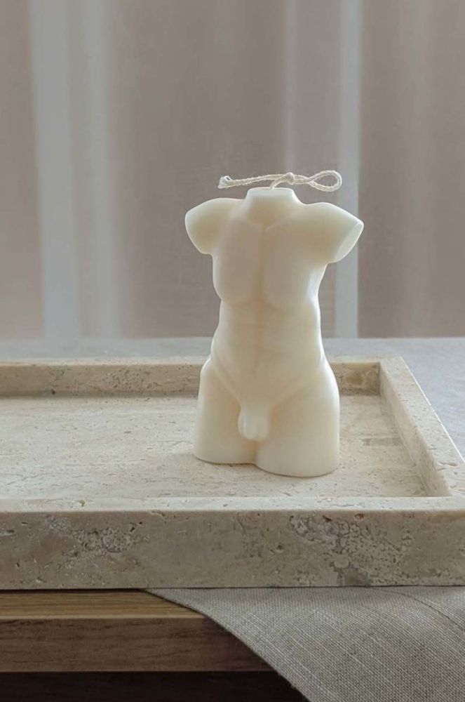 Соєва свічка Bella Bulba Torso колір білий фото 2