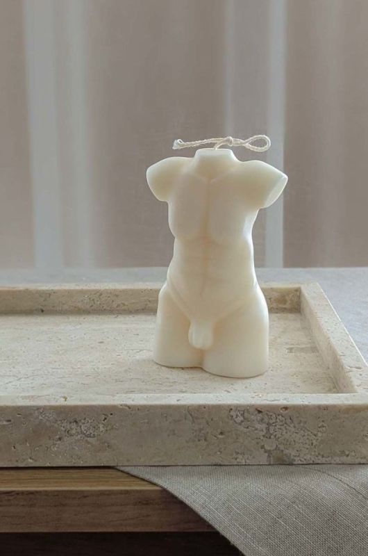 Соєва свічка Bella Bulba Torso колір білий фото 2