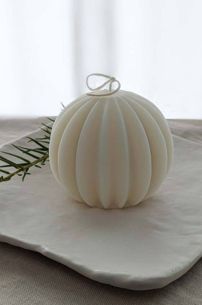 Соєва свічка Bella Bulba Christmas Bulb колір білий фото 2