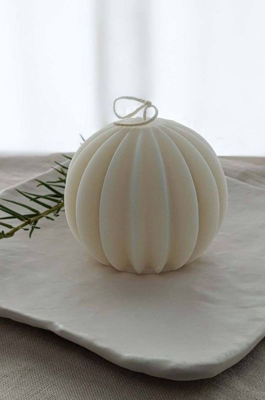 Соєва свічка Bella Bulba Christmas Bulb колір білий фото 2
