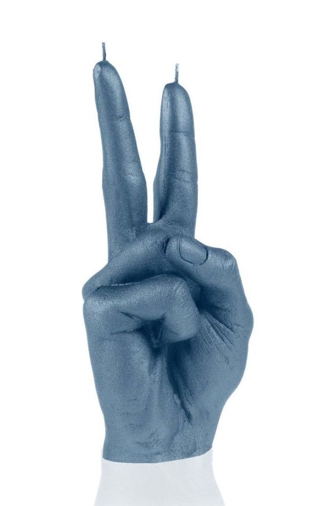 Свічка декоративна Candellana Hand Peace колір темно-синій фото 3