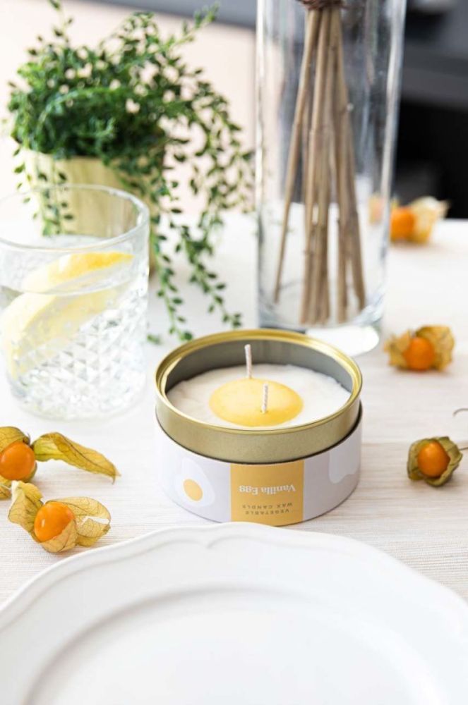 Ароматизована свічка CandleCan Vanilla Egg колір білий фото 4