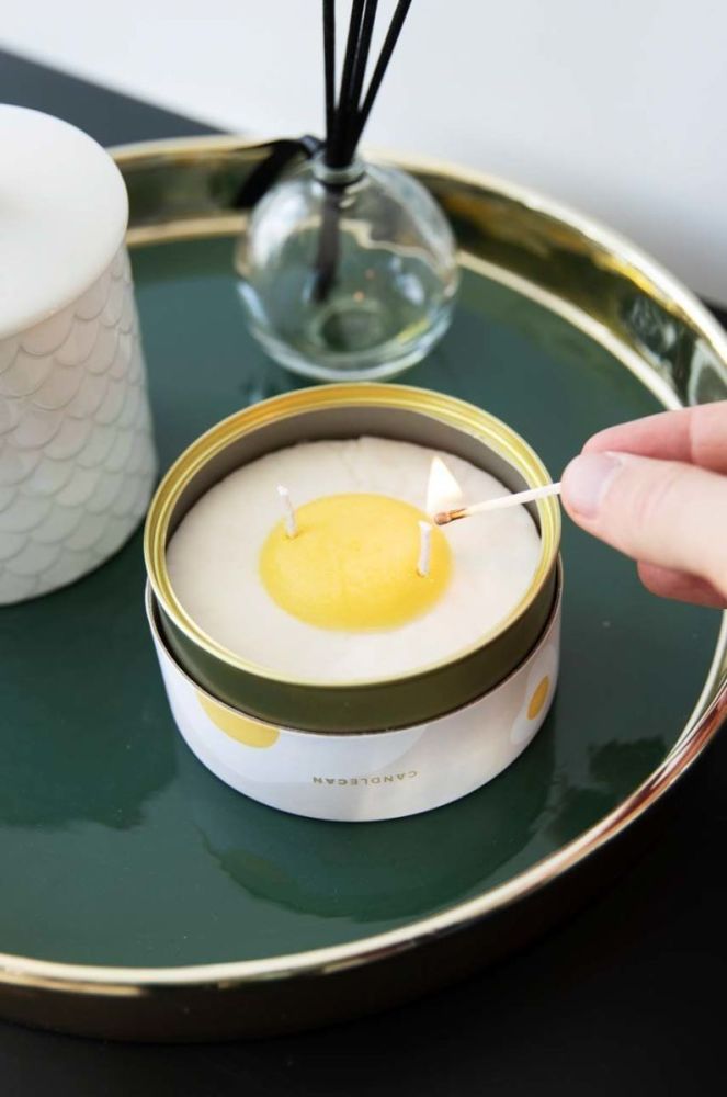 Ароматизована свічка CandleCan Vanilla Egg колір білий фото 5