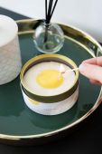 Ароматизована свічка CandleCan Vanilla Egg колір білий
