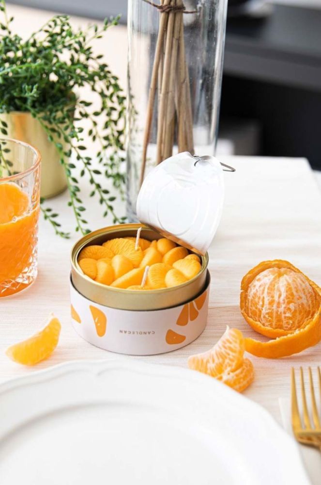 Ароматизована свічка CandleCan Peeled Tangerines колір помаранчевий фото 5