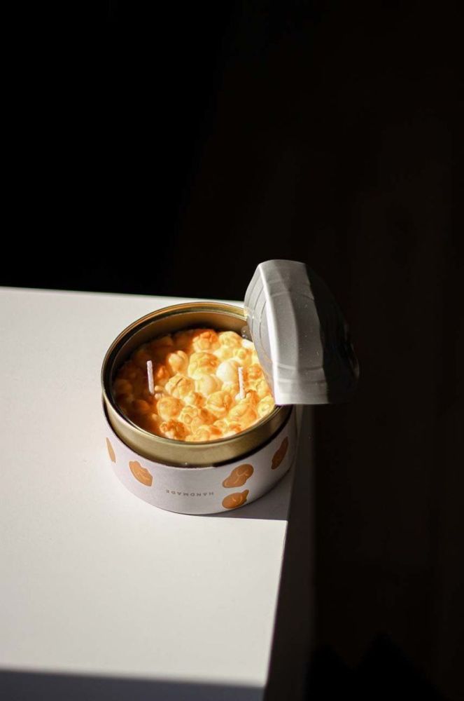 Ароматизована свічка CandleCan Caramel Popcorn колір білий фото 4