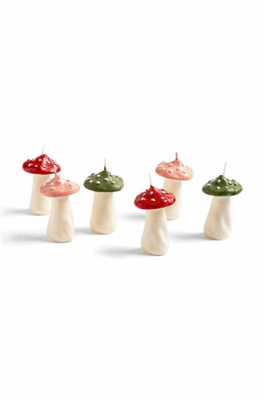 Свічка декоративна &k amsterdam Mushroom Dots колір зелений фото 2