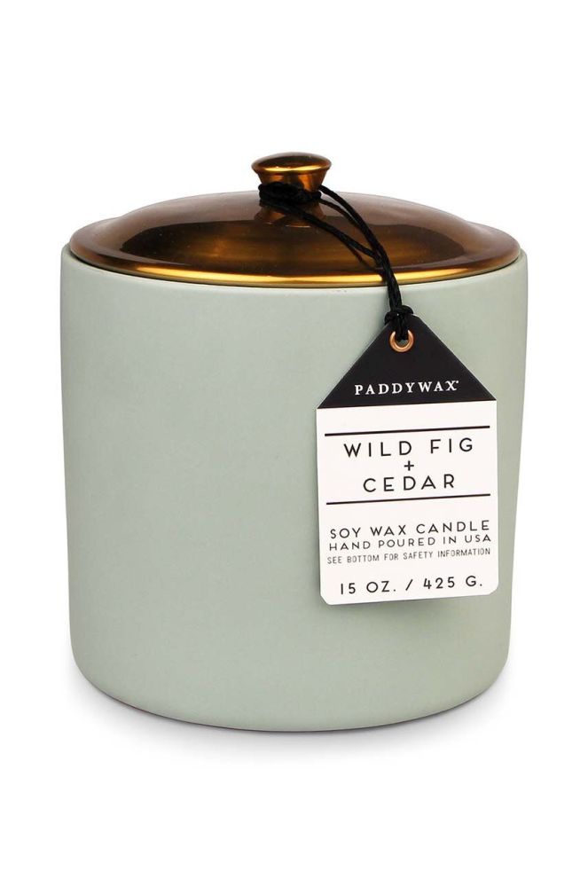 Ароматична соєва свічка Paddywax Wild Fig & Cedar 425 g колір барвистий