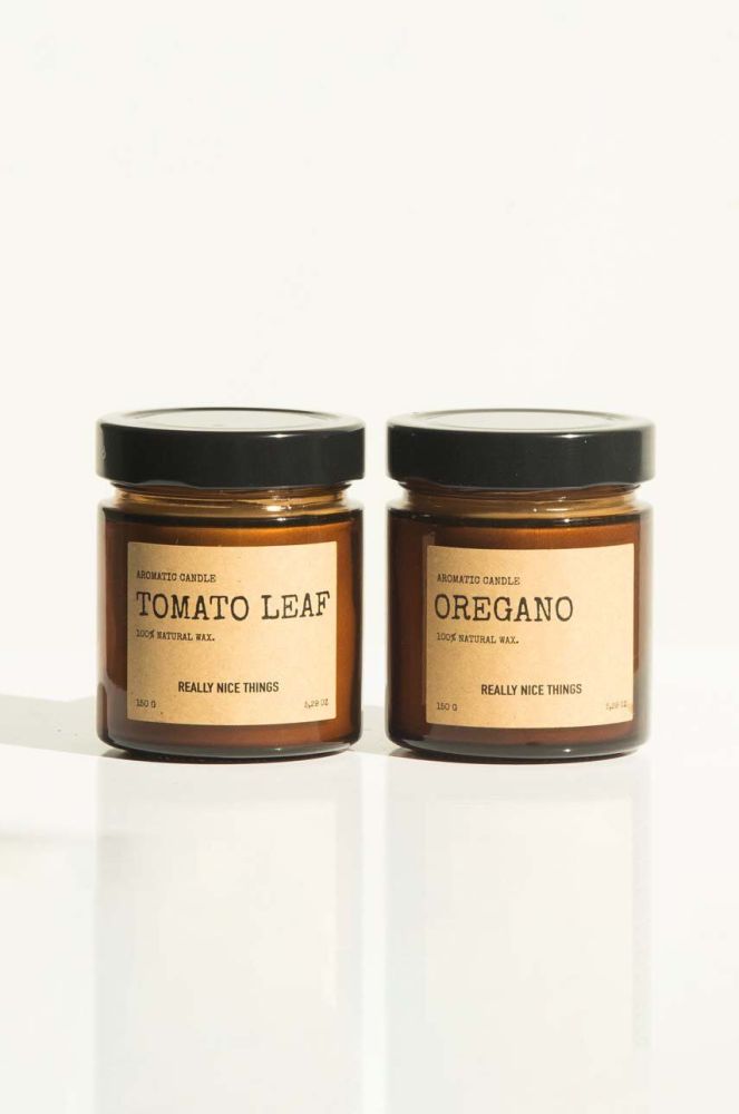 Набір ароматичних свічок Really Nice Things Tomato Leaf & Oregano 2 x 100 g 2 шт. колір барвистий