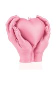 Свічка декоративна Candellana Heand Love колір рожевий (3255323)