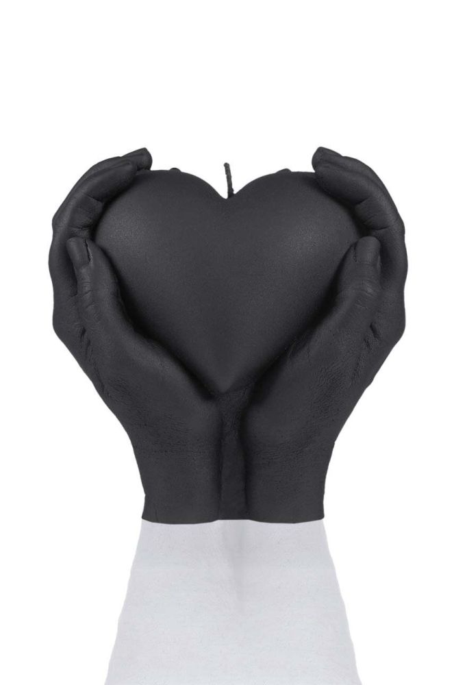 Свічка декоративна Candellana Heand Love колір чорний (3255729)