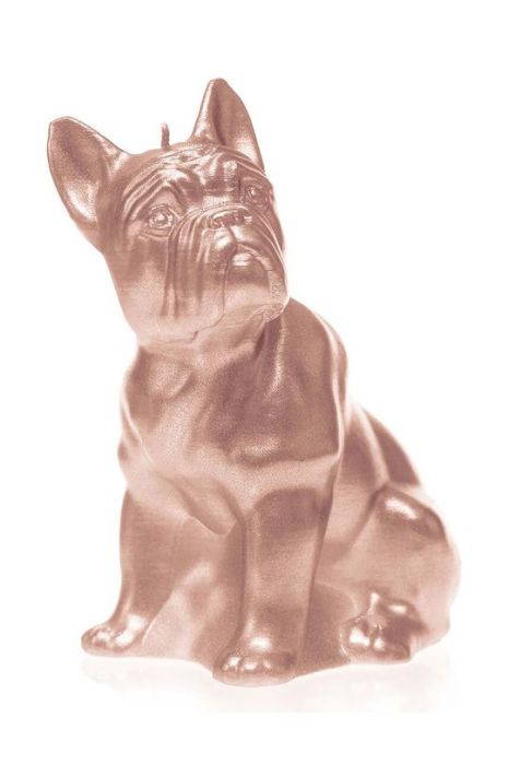 Свічка декоративна Candellana Bulldog Classic колір рожевий (3255728)
