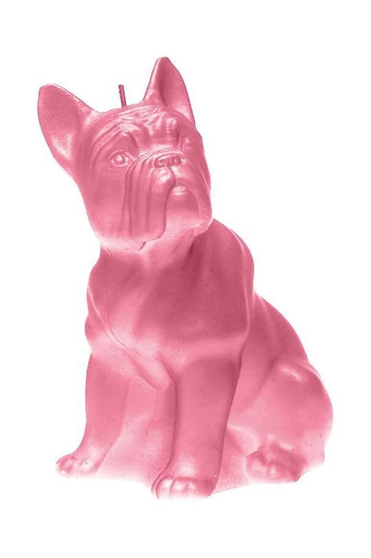 Свічка декоративна Candellana Bulldog Classic колір рожевий (3256058)