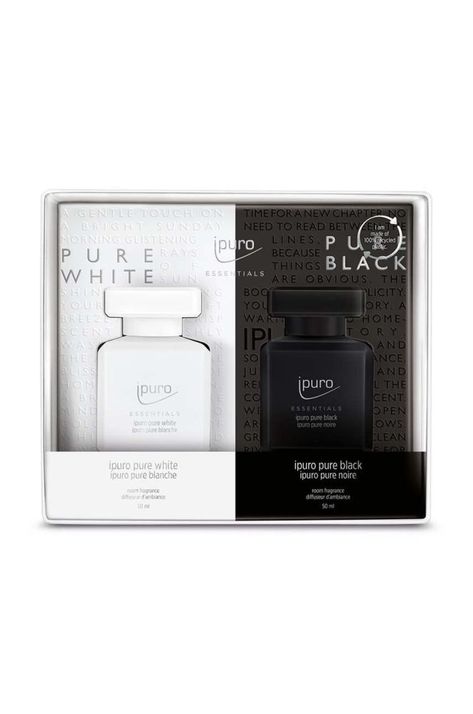 Набір аромадифузорів Ipuro Pure White/Pure Black 2x50 ml 2-pack колір барвистий