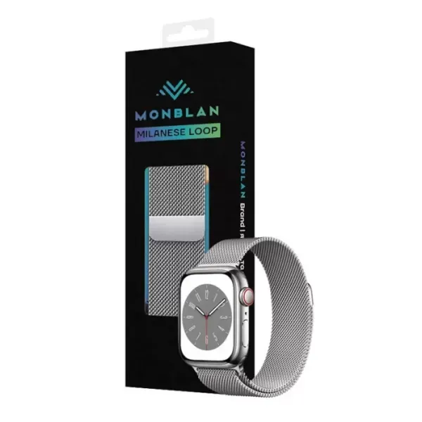 Металевий ремінець Monblan Milanese Series Silver для Apple Watch 49мм | 46мм | 45мм | 44мм