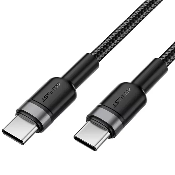 Кабель Acefast C22-03 Charging Data Cable USB-C to USB-C 60W 1.2m Black (6974316285137) фото 2
