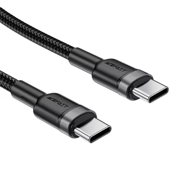 Кабель Acefast C22-03 Charging Data Cable USB-C to USB-C 60W 1.2m Black (6974316285137) фото 3