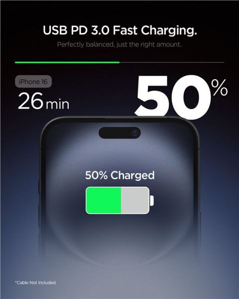 Швидка зарядка Spigen Essential 20W Wall Charger EE201EU White (ACH08701) фото 3