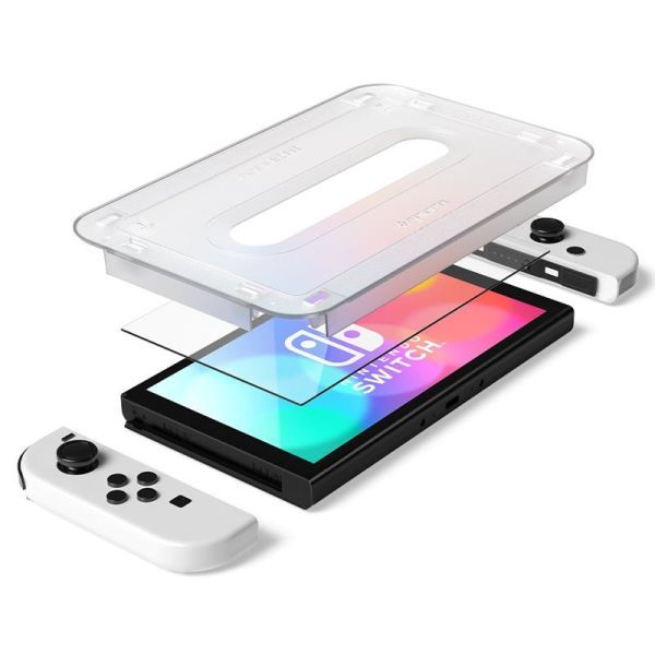 Захисне скло Spigen Glass tR EZ Fit 2 Pack для Nintendo Switch Oled (AGL03829) фото 2