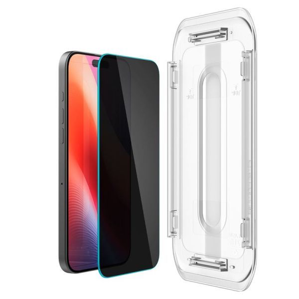 Захисне скло антишпигун Spigen Glass tR EZ Fit HD Privacy 1 Pack Transparency для iPhone 17 Pro Max | 16 Pro Max (AGL07915) фото 3
