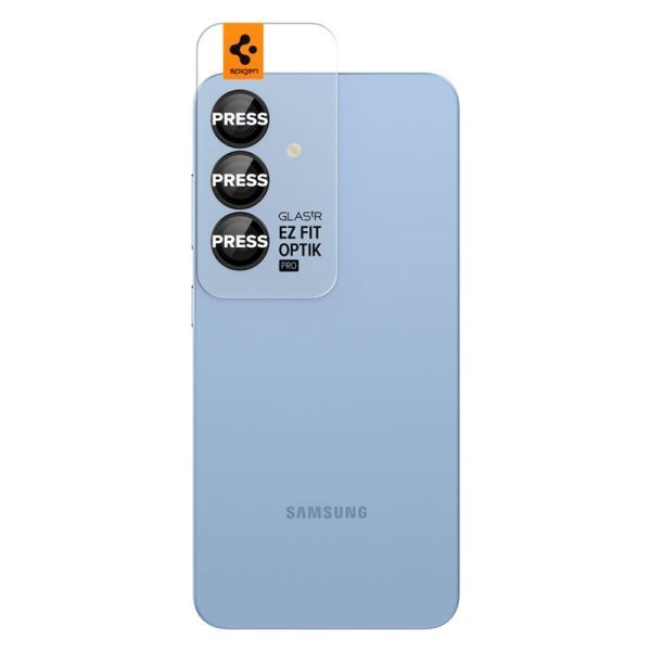 Захисне скло для камери Spigen Glass tR EZ Fit Optik Pro HD Black 2 шт. для Samsung Galaxy S25 Plus (AGL09088) фото 2