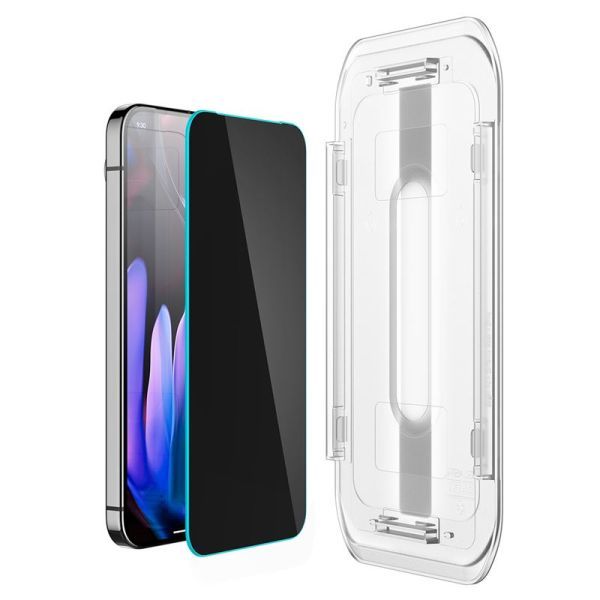 Захисне скло антишпигун Spigen Glass tR EZ Fit Privacy 2 шт. для Google Pixel 10 Pro XL | 9 Pro XL (AGL09313) фото 3