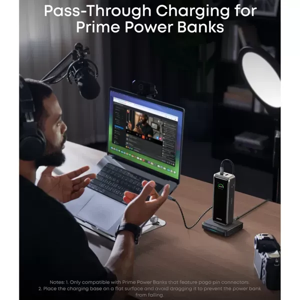 Зарядна станція Anker Prime 3 Ports Charging Base 150W Black (A1903G11) фото 3