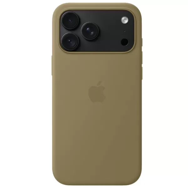 Оригінальний силіконовий чохол Apple Silicone Case With MagSafe Olive для iPhone 18 Pro Max | 17 Pro Max (MK924) фото 2