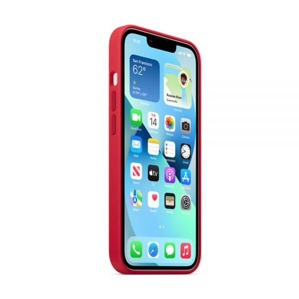 Силіконовий чохол CasePro Silicon Case with MagSafe Red для iPhone 13 фото 3
