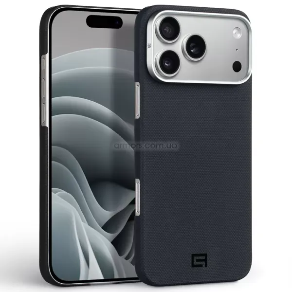 Чохол ArmorStandart BlackIcon Aramid Plain MagCase Black для iPhone 17 Pro Max (ARM90161) фото 2