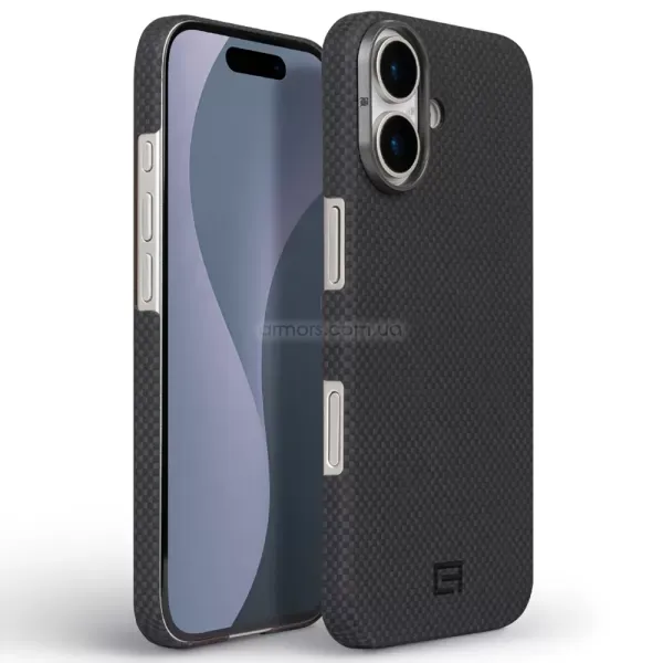 Чохол ArmorStandart BlackIcon Kevlar MagCase Black для iPhone 17 (ARM88532) фото 2