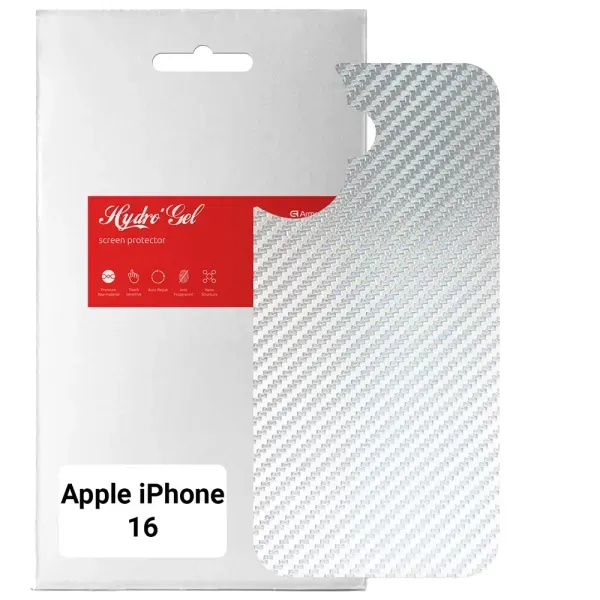Гідрогелева захисна плівка на задню панель ArmorStandart Carbone Silver для iPhone 16 (ARM79602) фото 2