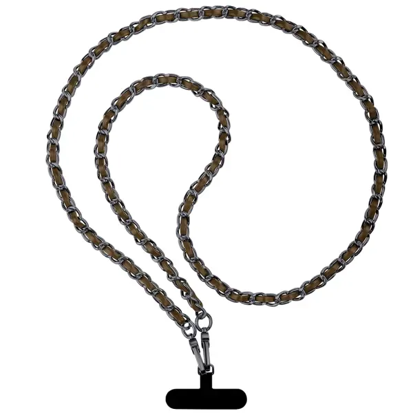 Ремінець для смартфона ArmorStandart Chain link Aged Ruthenium with Brown Leather (ARM77036)
